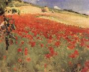 William blair bruce Landscape with Poppies Spain oil painting reproduction
